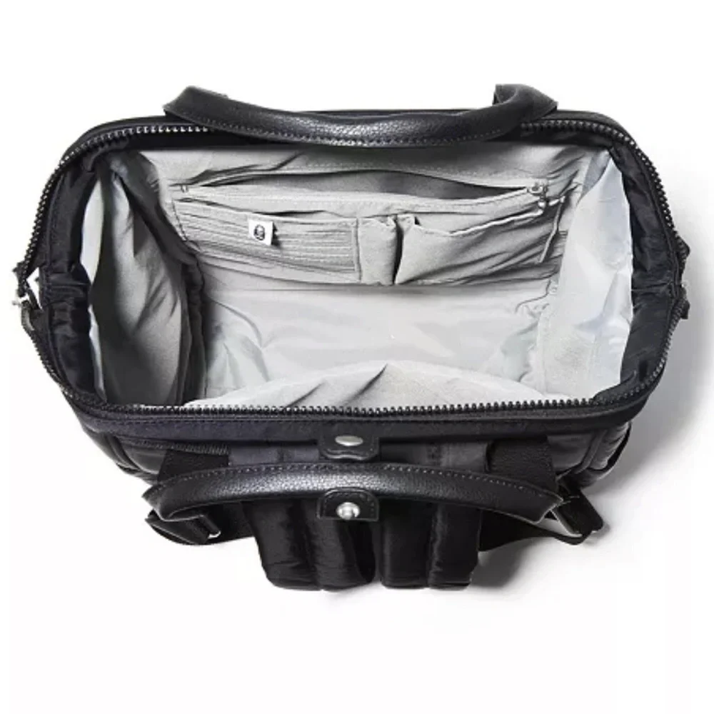 Baggallini Soho Backpack Travel Laptop Water-Resistant Work Bag - Black